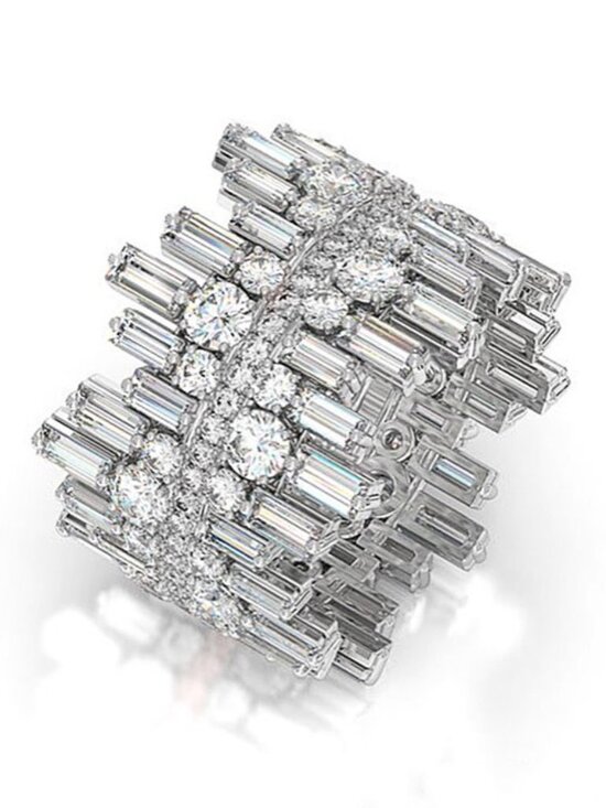 Jewelry - Fashion Noble Rectangle Round Gems Eternity Rings for Women, PD328
